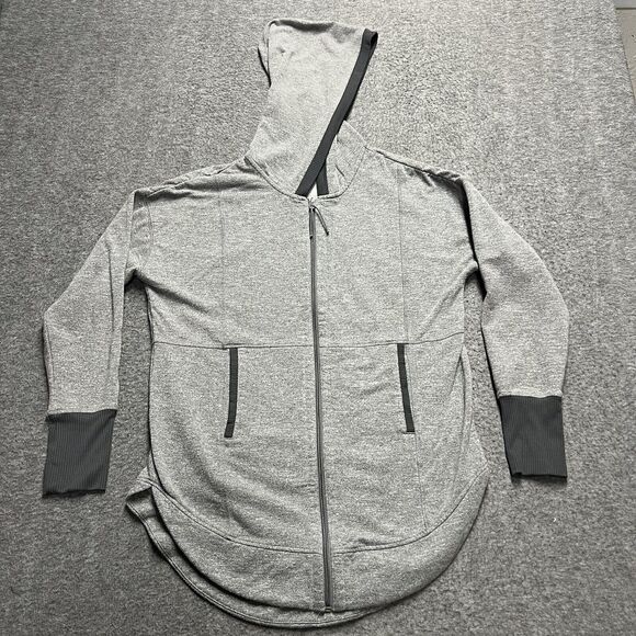 Te Verde Full Zip Hoodie Women's Size Medium Gray Pockets - Picture 1 of 6